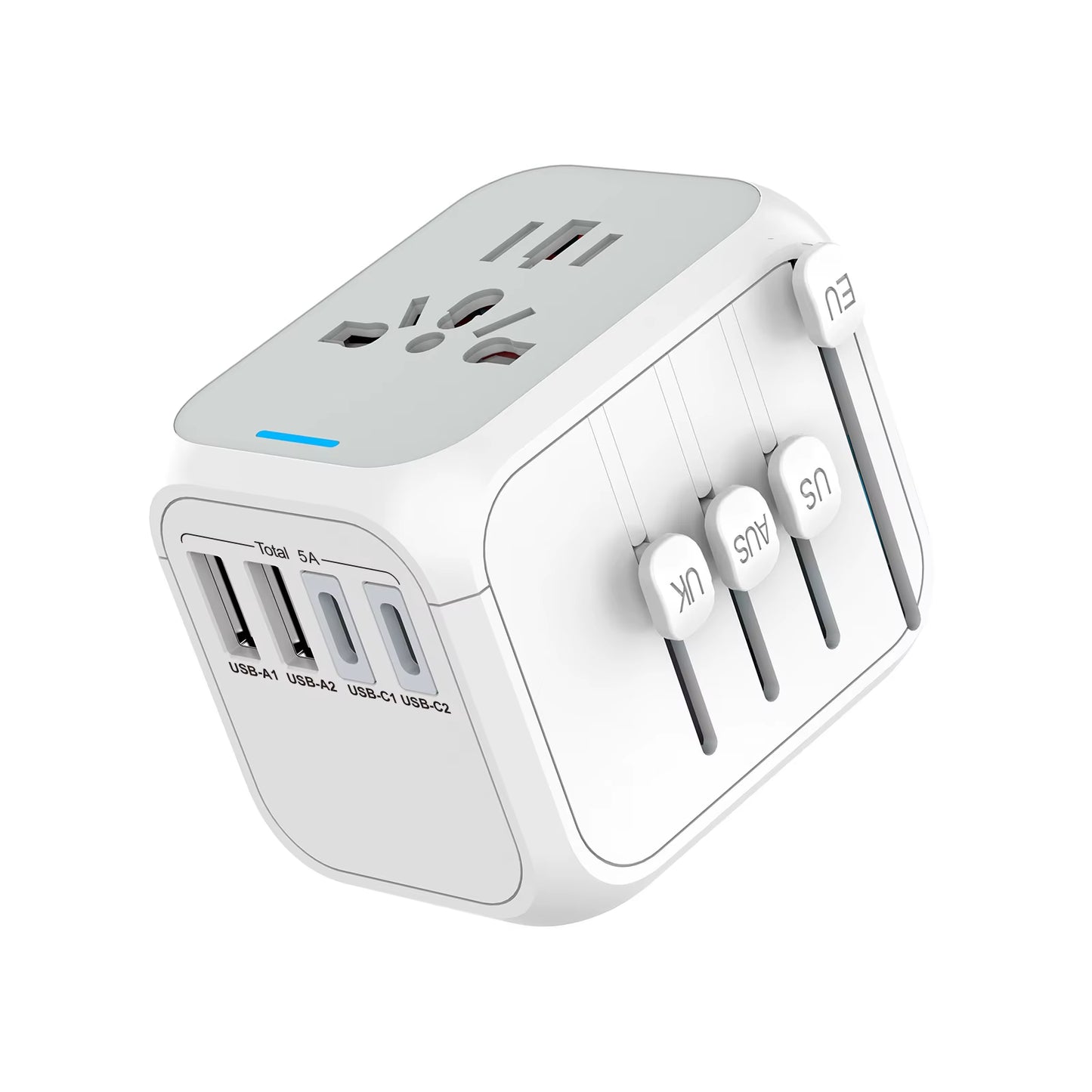 Universal Travel Adapter with USB & Type-C – Fast Charging Worldwide