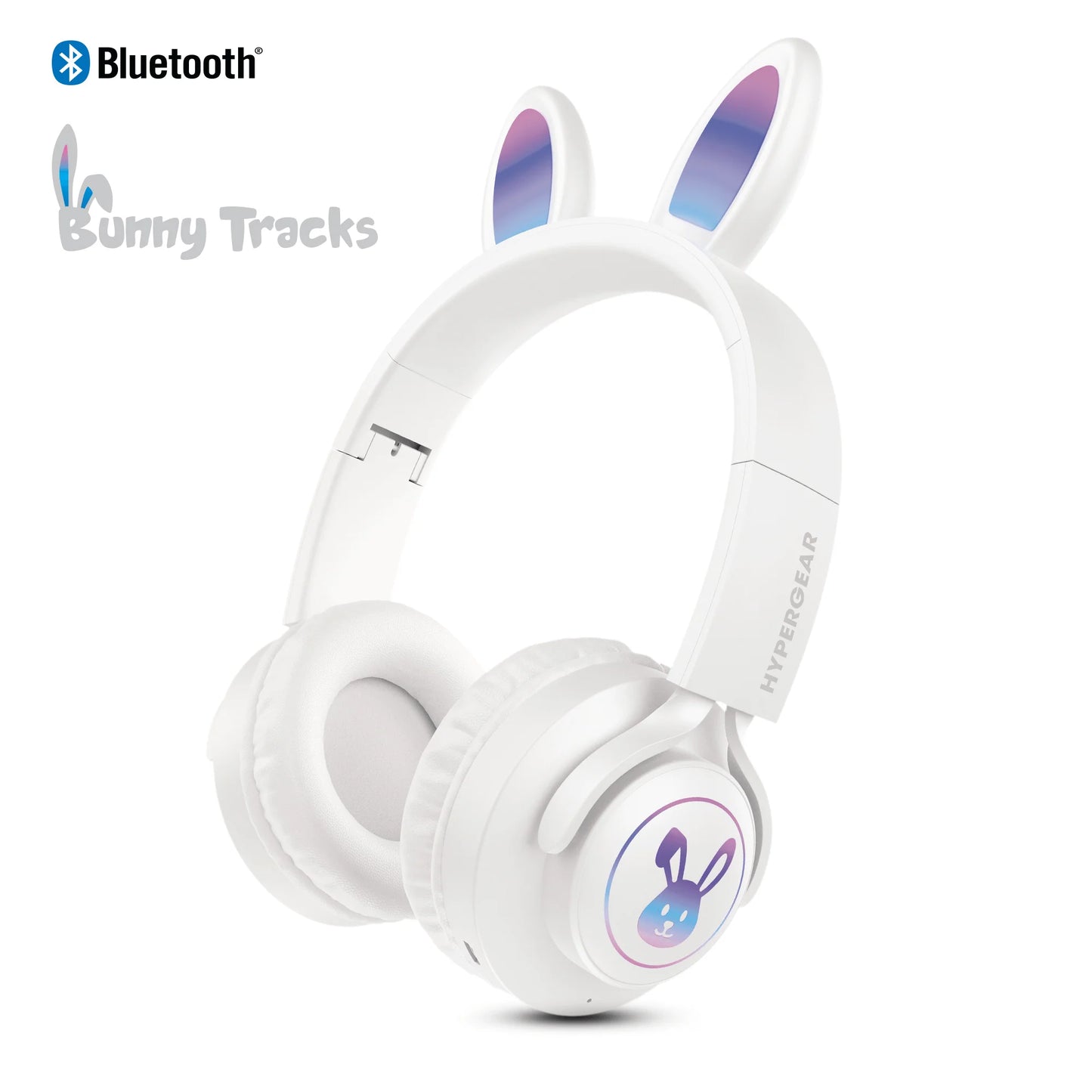 HyperGear Bunny Tracks Wireless Light-Up Headphones – Fun LED Design