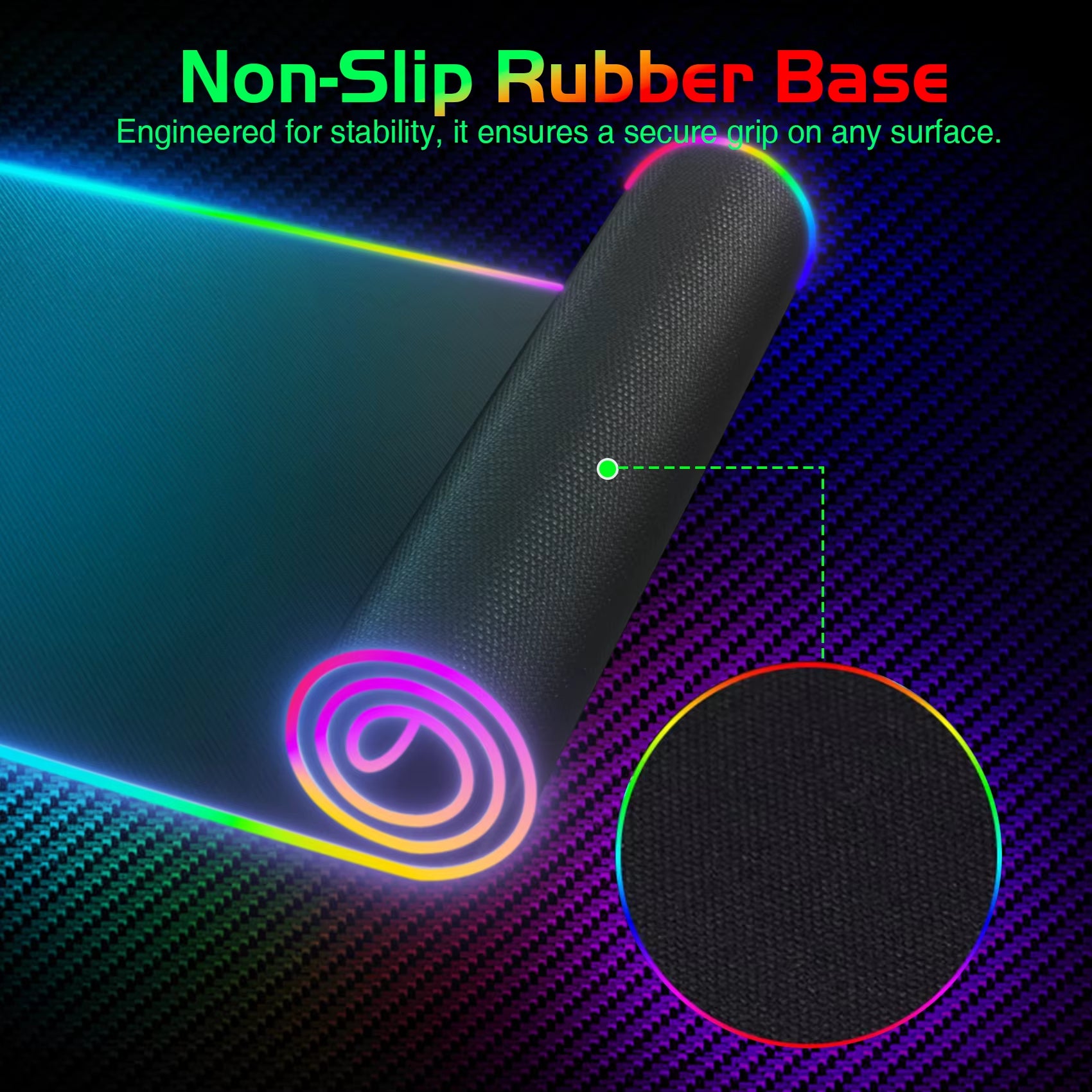 RGB Wireless Charging Gaming Mouse Pad – LED Desk Mat for Phone & PC
