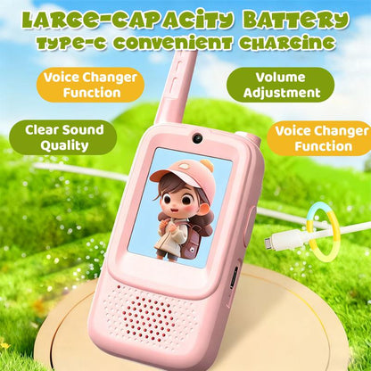 Kids Video Walkie Talkies – Rechargeable Video Intercom Toys (2-Pack)