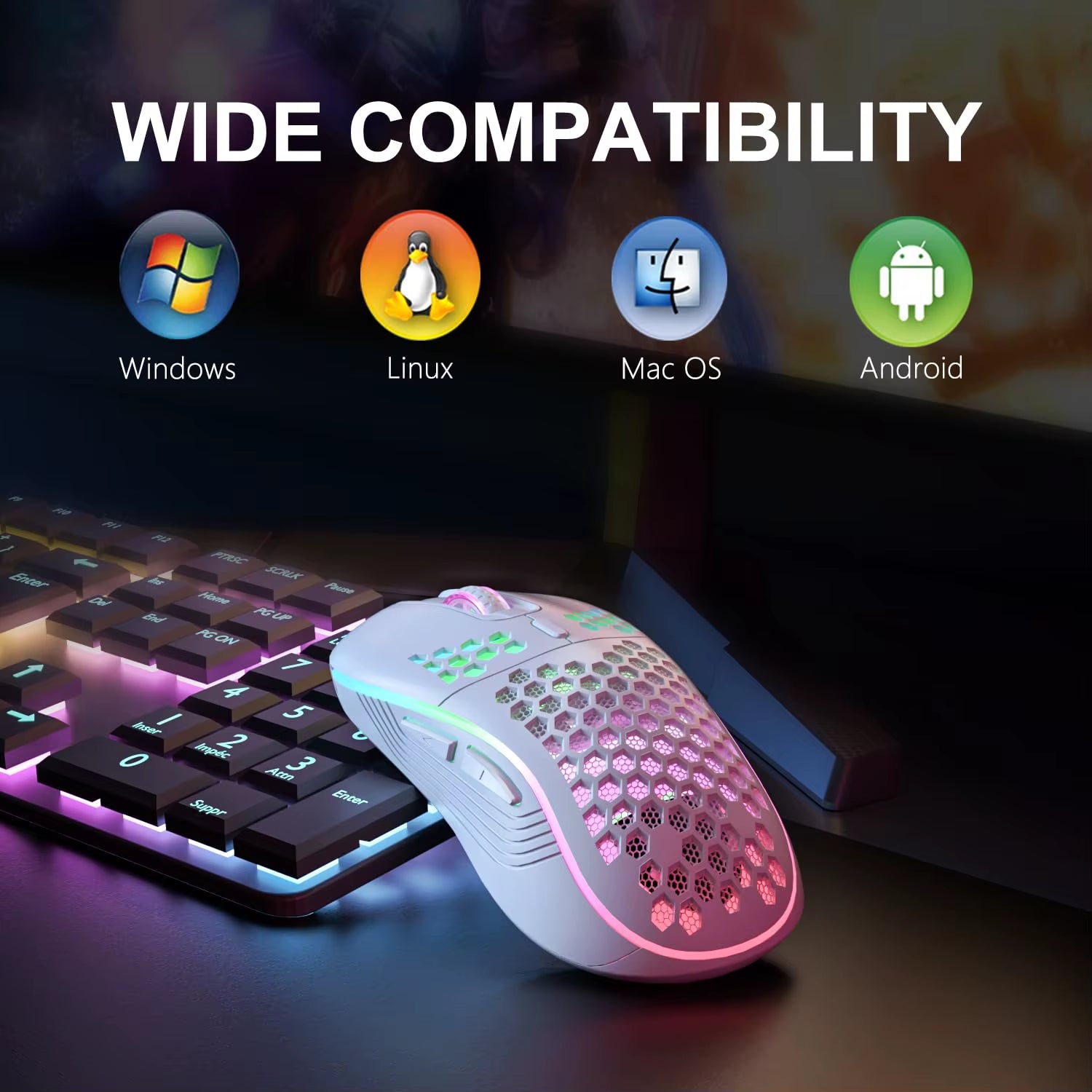 RGB Wireless Gaming Mouse – Rechargeable, Ergonomic & Ultra-Responsive