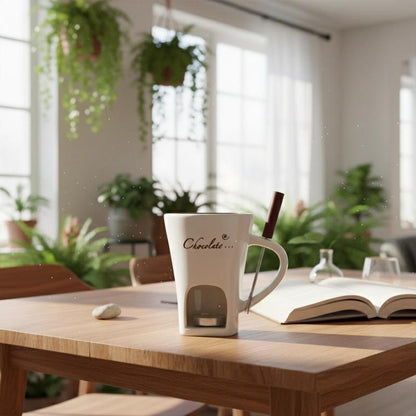 Ceramic Chocolate Fondue Cup Set – Perfect for Melting & Dipping