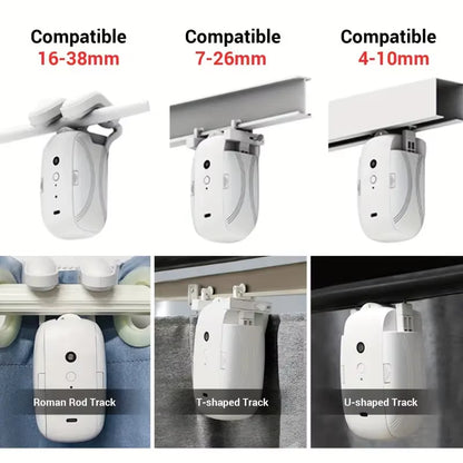 Smart Automatic Curtain Opener – App, Voice & Remote Control (WiFi + Bluetooth)