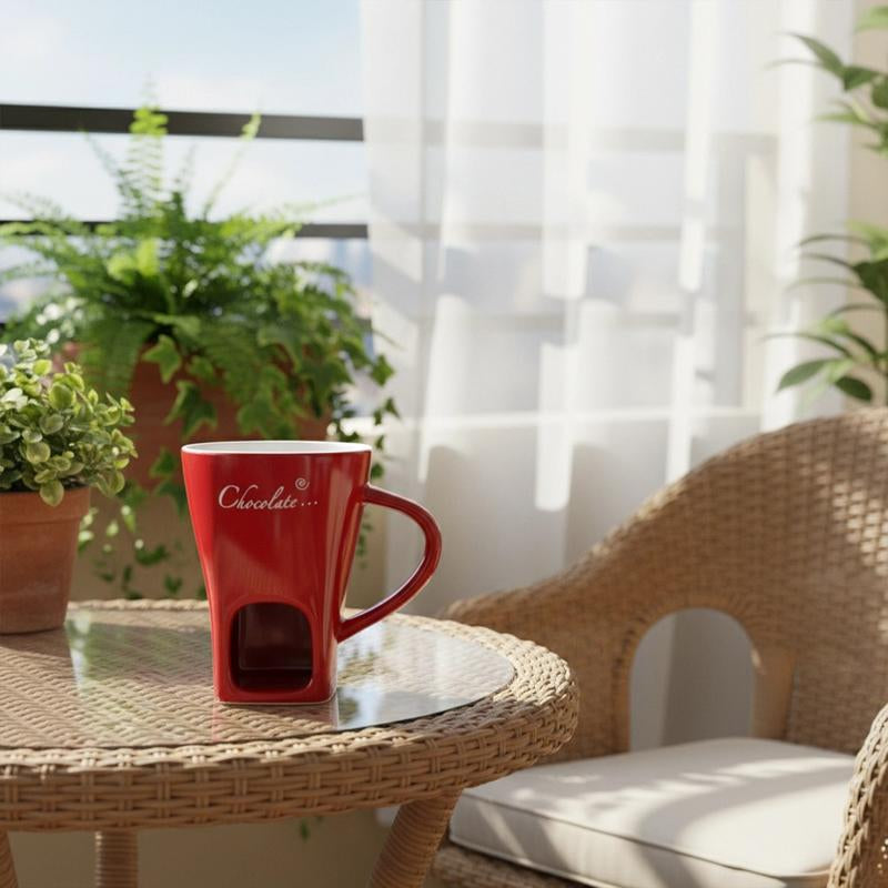 Ceramic Chocolate Fondue Cup Set – Perfect for Melting & Dipping