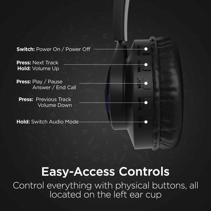 HyperGear Bunny Tracks Wireless Light-Up Headphones – Fun LED Design