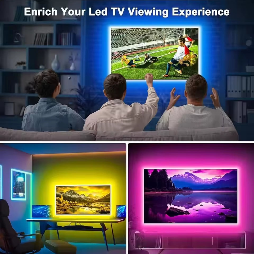 RGB LED Strip Lights – Bluetooth Smart USB Light Strip for TV & Room