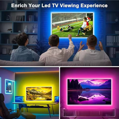 RGB LED Strip Lights – Bluetooth Smart USB Light Strip for TV & Room