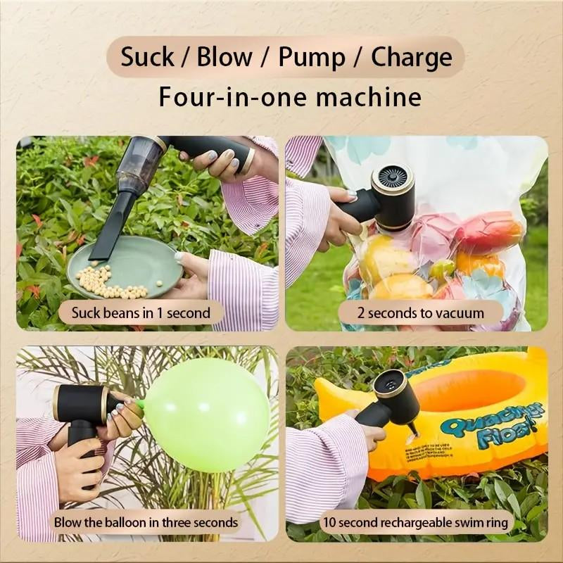 4-in-1 Rechargeable Handheld Vacuum Cleaner – Powerful, Compact & Cordless