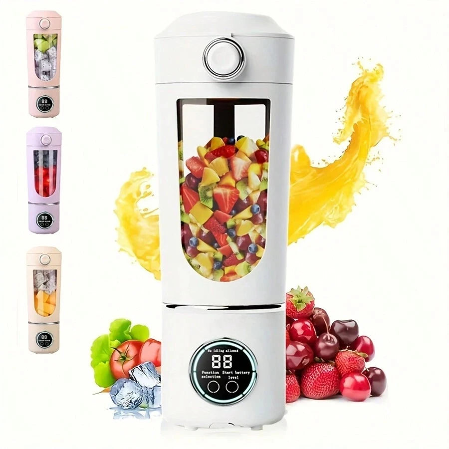Portable 2-in-1 Juice Maker Blender – 700ML, 12-Blade High-Speed Mixing