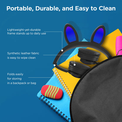 HyperGear Bunny Tracks Wireless Light-Up Headphones – Fun LED Design