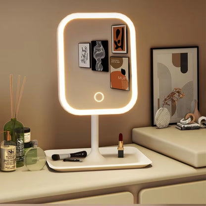 Modern LED Vanity Mirror – Touch Control, 3 Color Light Makeup Mirror