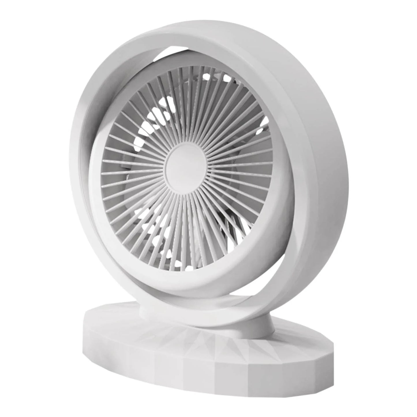 Mini USB Desk Fan with LED Night Light – Quiet, Powerful & Rechargeable