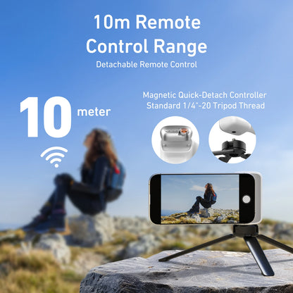 TELESIN Magnetic Camera Grip – Wireless Remote Phone Shooting Handle