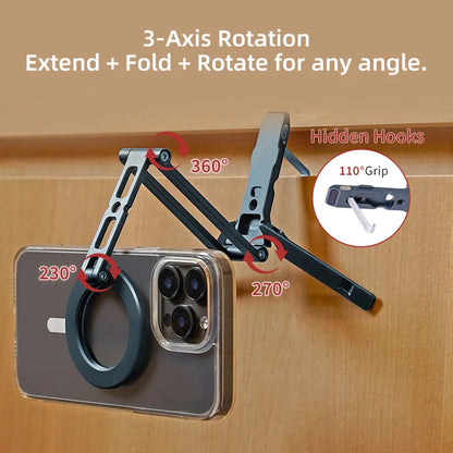COBONE Magnetic Phone Tripod Holder – Foldable, Adjustable & Travel-Ready