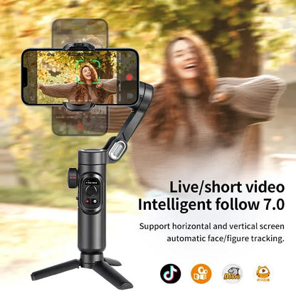 AOCHUAN 3-Axis Smartphone Gimbal Stabilizer – AI Face Tracking for iPhone & Android