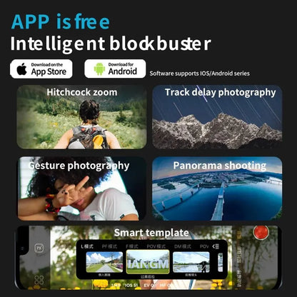 AOCHUAN 3-Axis Smartphone Gimbal Stabilizer – AI Face Tracking for iPhone & Android