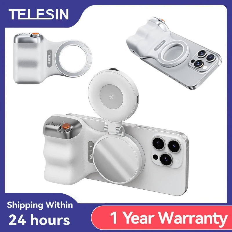 TELESIN Magnetic Camera Grip – Wireless Remote Phone Shooting Handle