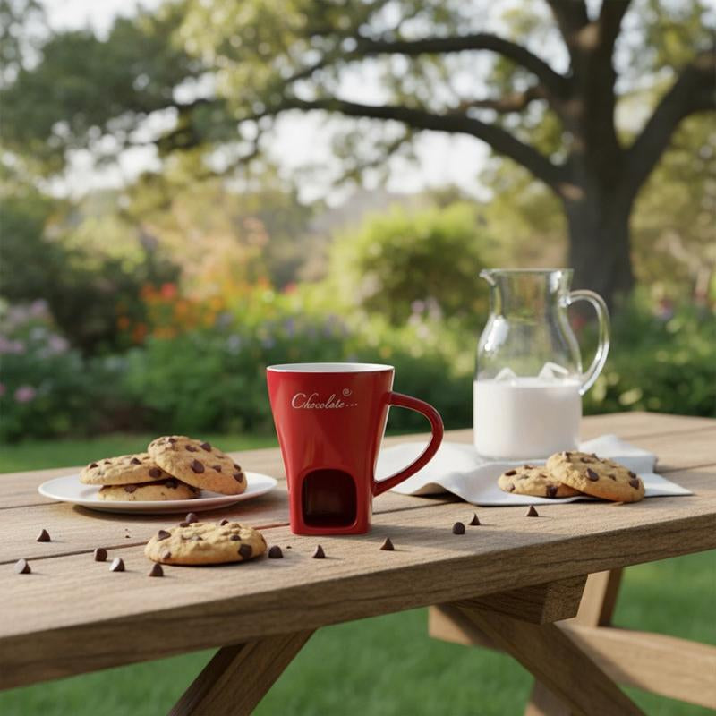 Ceramic Chocolate Fondue Cup Set – Perfect for Melting & Dipping