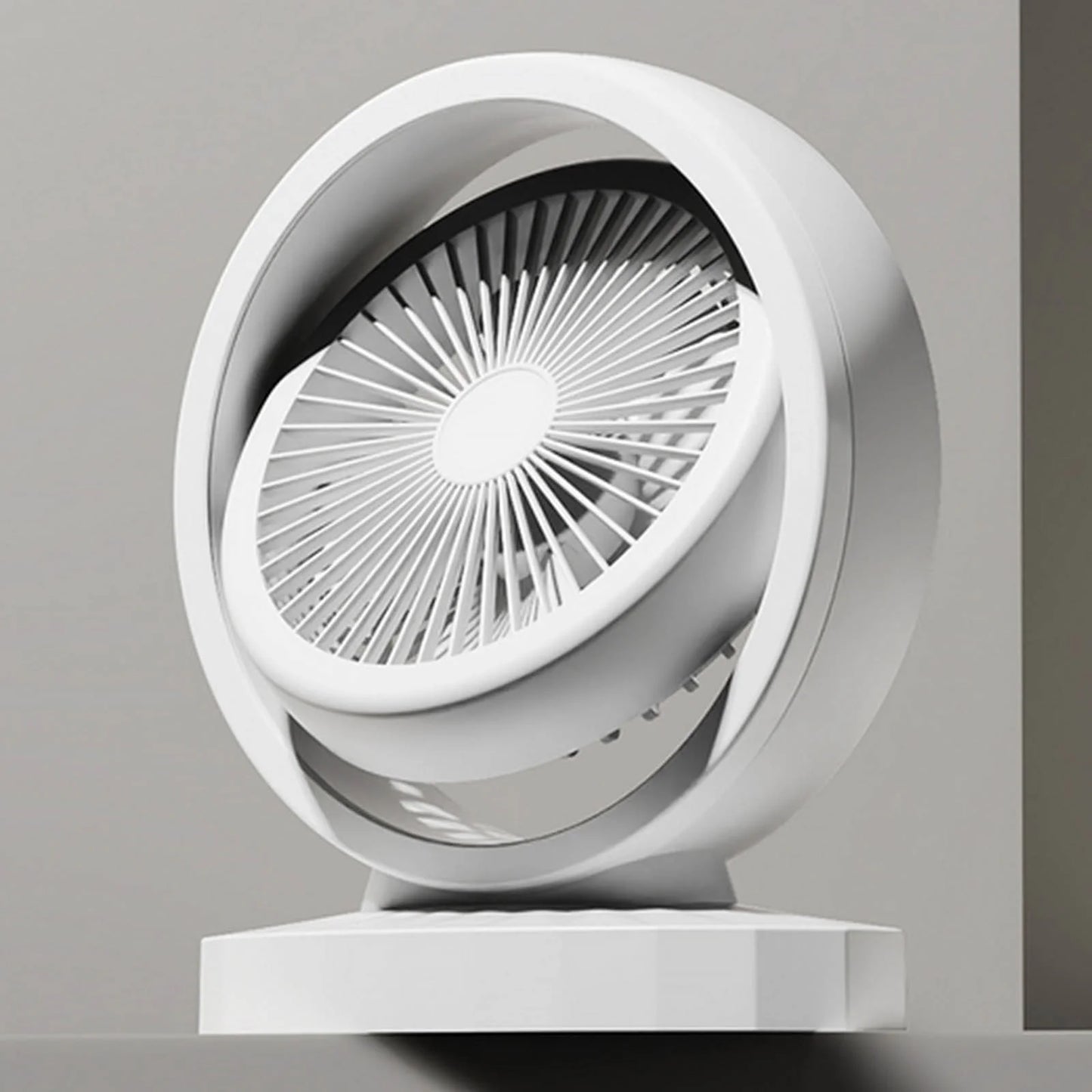 Mini USB Desk Fan with LED Night Light – Quiet, Powerful & Rechargeable