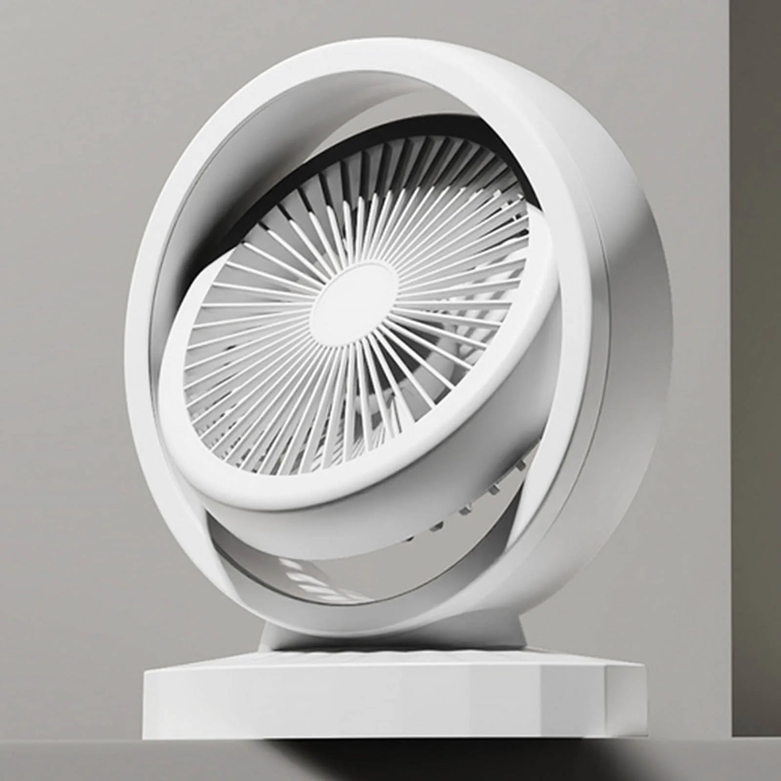 Mini USB Desk Fan with LED Night Light – Quiet, Powerful & Rechargeable