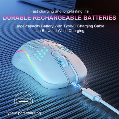 RGB Wireless Gaming Mouse – Rechargeable, Ergonomic & Ultra-Responsive