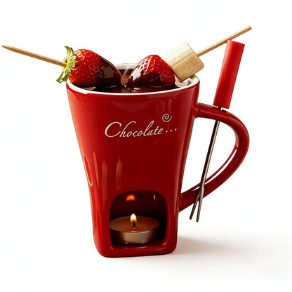 Ceramic Chocolate Fondue Cup Set – Perfect for Melting & Dipping