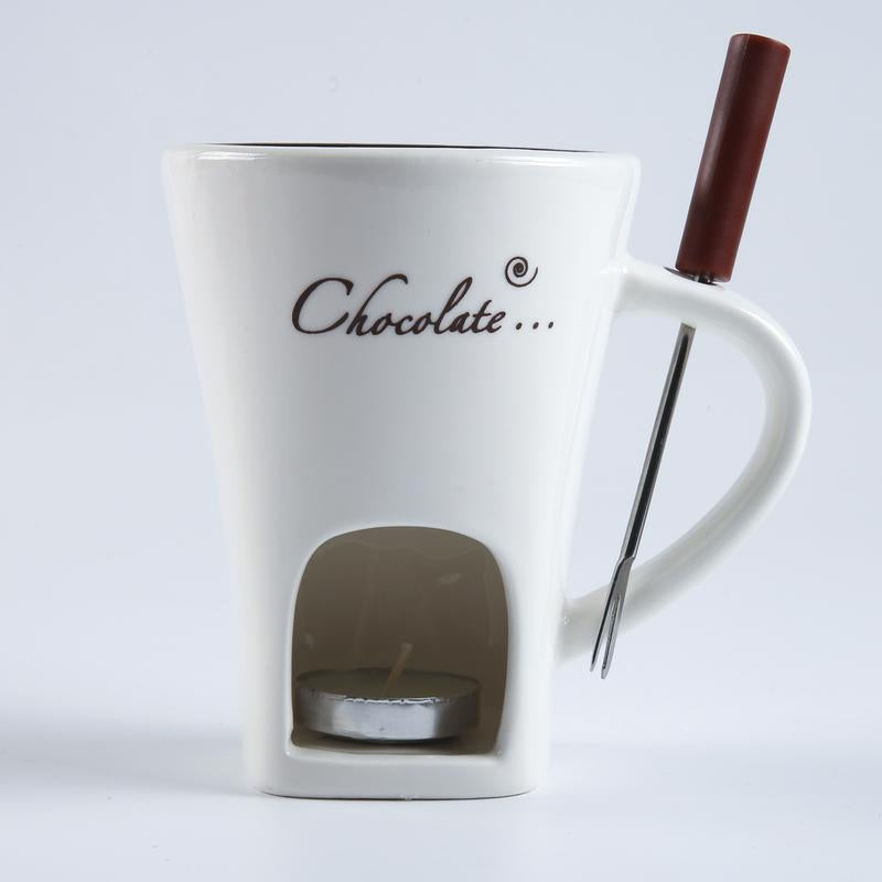 Ceramic Chocolate Fondue Cup Set – Perfect for Melting & Dipping
