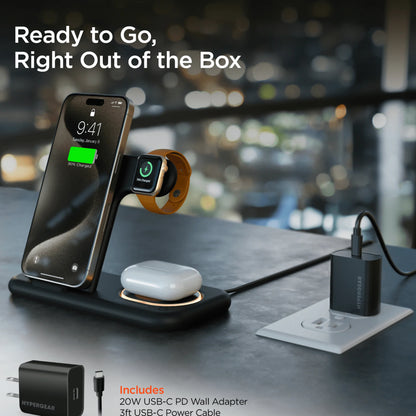 HyperGear 4-in-1 Wireless Charging Stand – Fast, All-in-One Power Hub