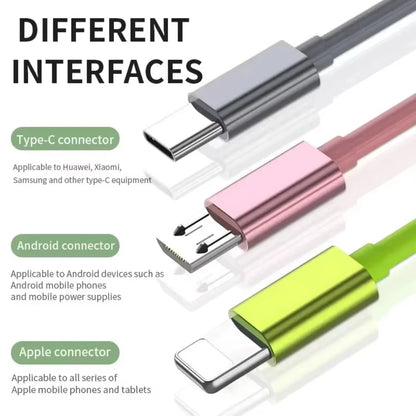 3-in-1 Fast Charging Cable – USB-C to Lightning, Type-C & Micro USB (3A)
